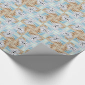 Westie aan de kust cadeaupapier (Hoek)