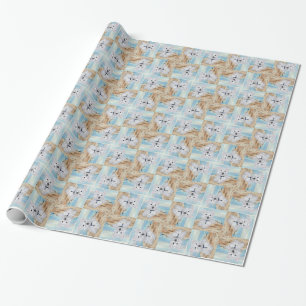 Westie aan de kust cadeaupapier