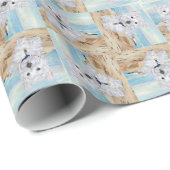 Westie aan de kust cadeaupapier (Rol Hoek)