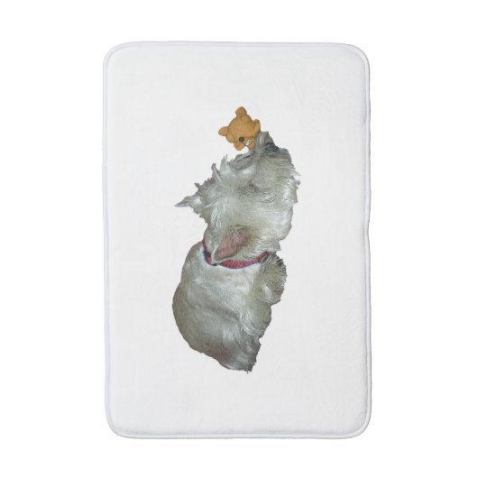 WESTIE, ALLEMAAL VERSPREID BADMAT (Voorkant Verticaal)
