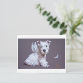 Westie Angel Briefkaart (Staand voorkant)