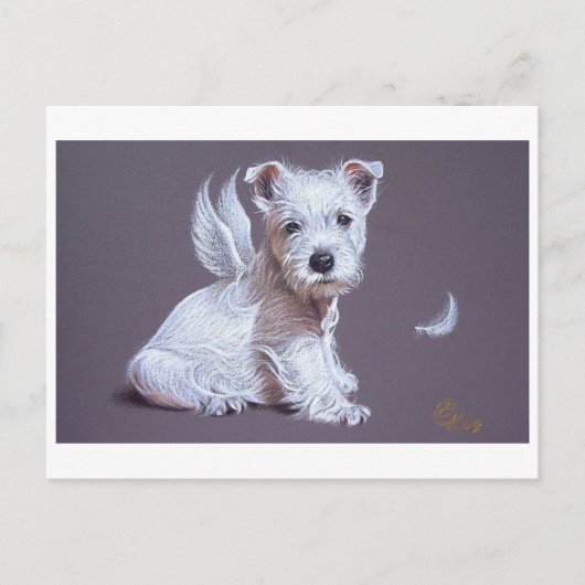 Westie Angel Briefkaart (Voorkant)