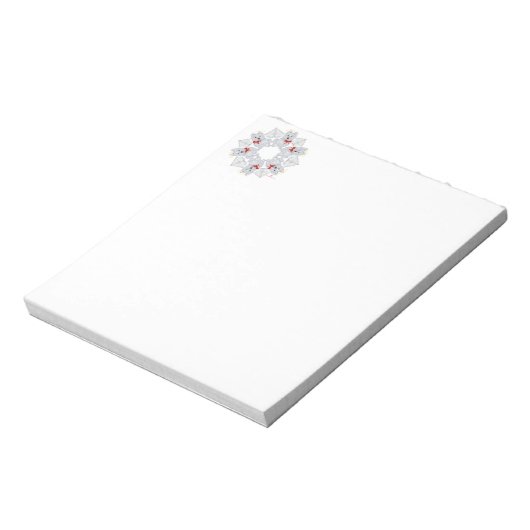 Westie Angel Snowflake Notitieblok (Linkerzijde)