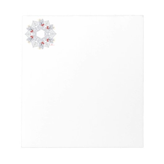 Westie Angel Snowflake Notitieblok (Voorkant)