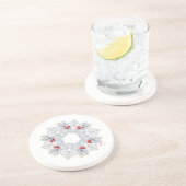 Westie Angel Snowflake Zandsteen Onderzetter (Zijkant)