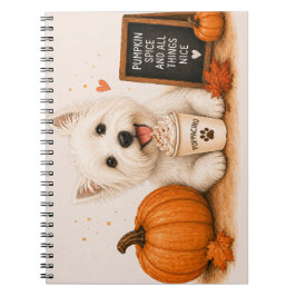 Westie Autumn Café Notitieboek