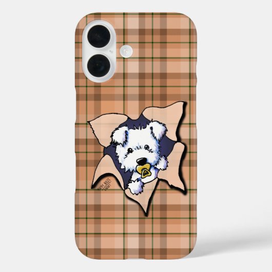 Westie Baby BLAST Plaid Case-Mate iPhone Case (Achterkant)