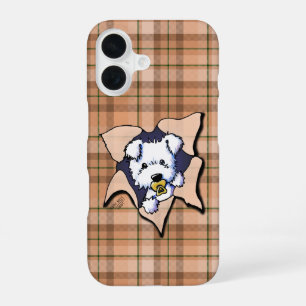 Westie Baby BLAST Plaid iPhone 16 Hoesje