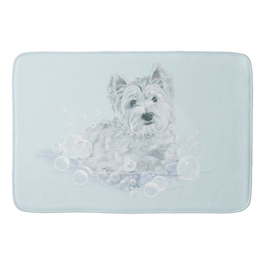 Westie badtijd badmat (Voorkant)