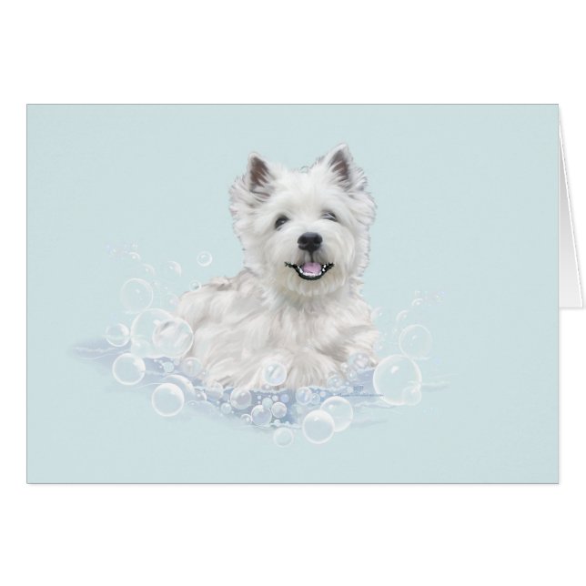 Westie badtijdplezier (Voorkant Horizontaal)