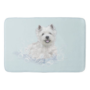 Westie Bath Time Badmat
