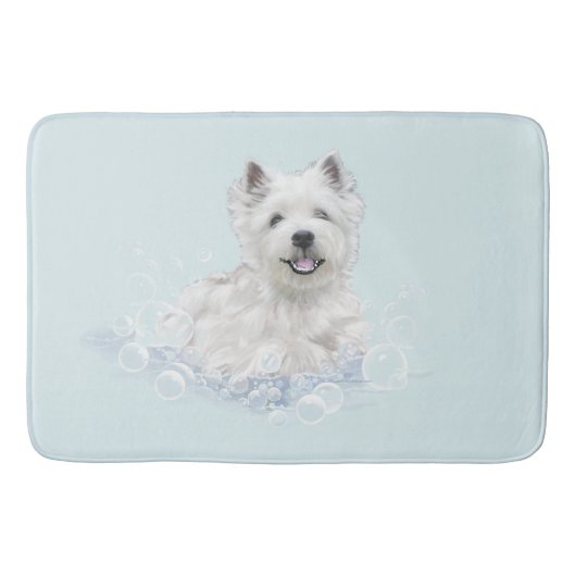 Westie Bath Time Badmat (Voorkant)