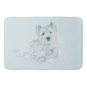 Westie Bath Time Badmat