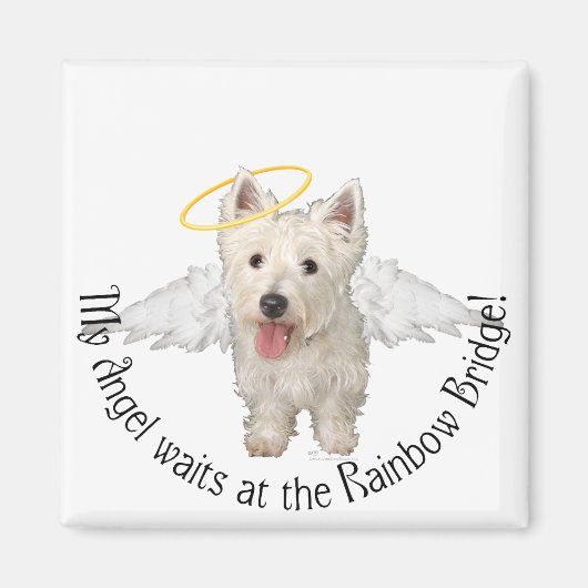 Westie Beschermengelen Magneet (Voorkant)