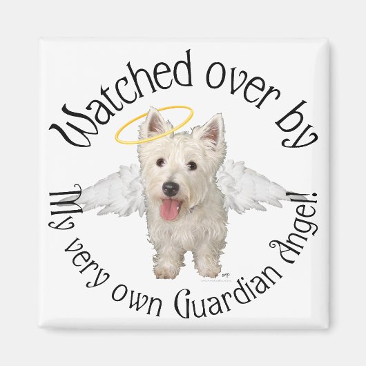 Westie Beschermengelen Magneet (Voorkant)