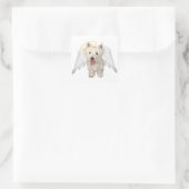 Westie Beschermengelen Vierkante Sticker (Tas)