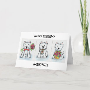 Westie Birthday-dochter van haar zus Kaart