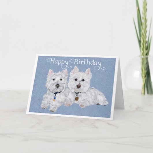 Westie Birthday Kaart (Voorkant)