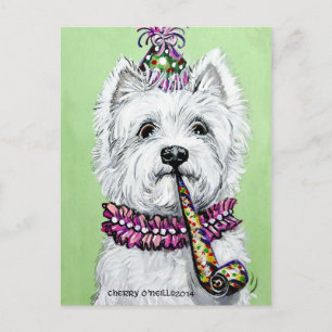 Westie Birthday Party Briefkaart