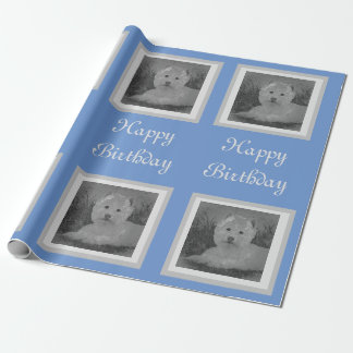 Westie Birthday Wrapping Paper Cadeaupapier