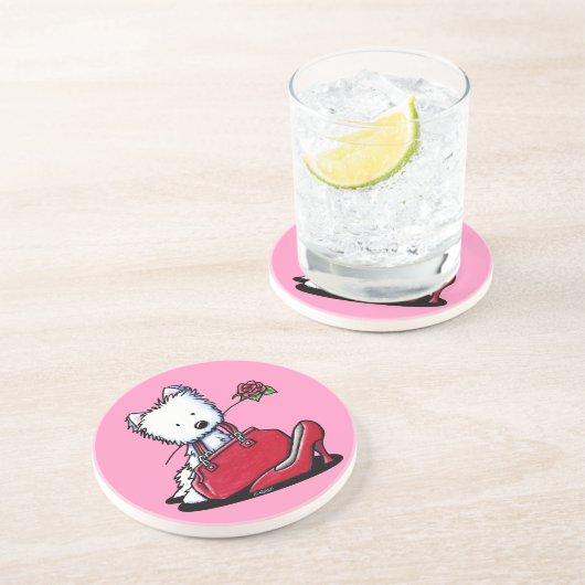 Westie Bits O' Heaven Onderzetter (Zijkant)