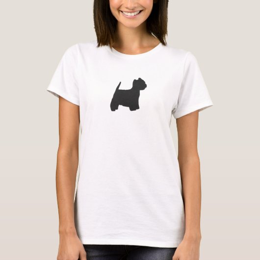 Westie Black Silhouette T-shirt (Voorkant)