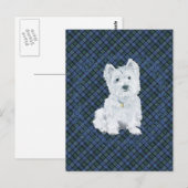 Westie Black Watch Tartan Briefkaart (Voorkant / Achterkant)