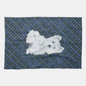 Westie Black Watch Tartan Theedoek (Horizontaal)