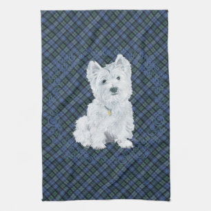 Westie Black Watch Tartan Theedoek