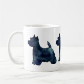 Westie Black Waterolor Silhouette Dog Koffiemok (Links)