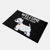 Westie Black Welcome Mat (Schuin)