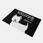 Westie Black Welcome Mat (Schuin)