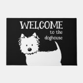 Westie Black Welcome Mat (Voorkant)