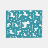 Westie Blanket Gepersonaliseerde West Highland Ter Fleece Deken (Voorkant (Horizontaal))