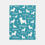 Westie Blanket Gepersonaliseerde West Highland Ter Fleece Deken (Voorkant)