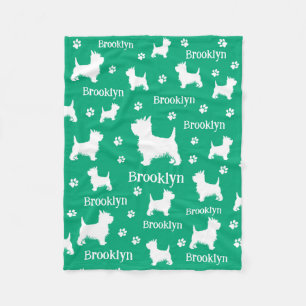 Westie Blanket Gepersonaliseerde West Highland Ter Fleece Deken