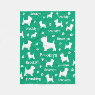 Westie Blanket Gepersonaliseerde West Highland Ter Fleece Deken