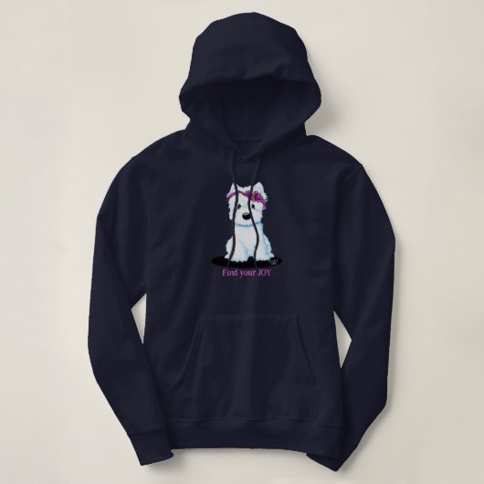 Westie Bloem Hoodie (Design voorkant)