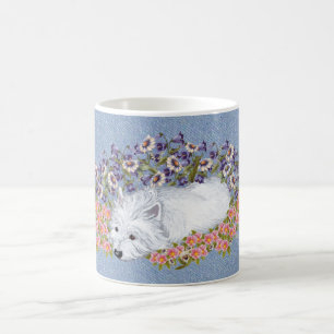 Westie bloemige rust koffiemok