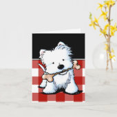 Westie Bone Appetit Wenskaart Kaart (Gele Bloem)