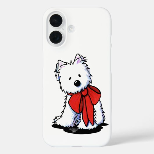 Westie Bow Hoesje-Mate iPhone Case (Achterkant)