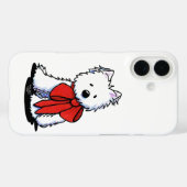 Westie Bow Hoesje-Mate iPhone Case (Achterkant (horizontaal))