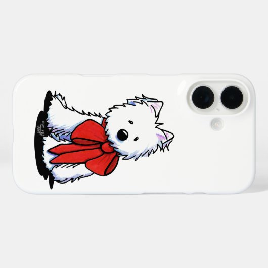 Westie Bow Hoesje-Mate iPhone Case (Achterkant (horizontaal))