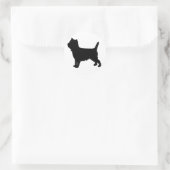 Westie/ Cairn Terrier Silhouet Ronde Sticker (Tas)