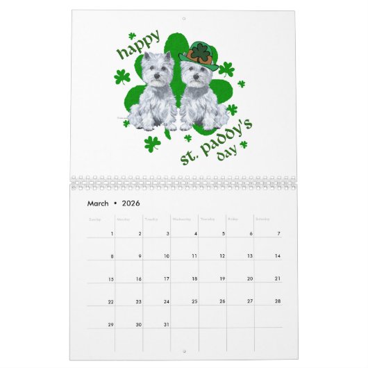 Westie CALENDAR Kalender (Mar 2026)