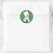Westie Candycane Cutie KiniArt Stickers (Tas)