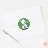 Westie Candycane Cutie KiniArt Stickers (Envelop)