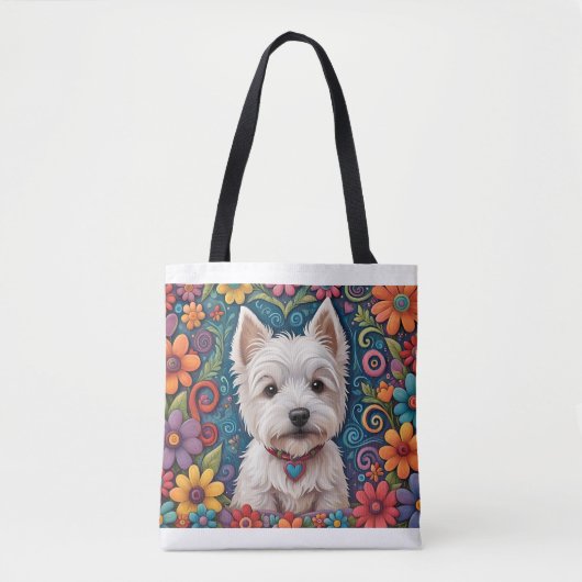 Westie Canvas tas (Voorkant)