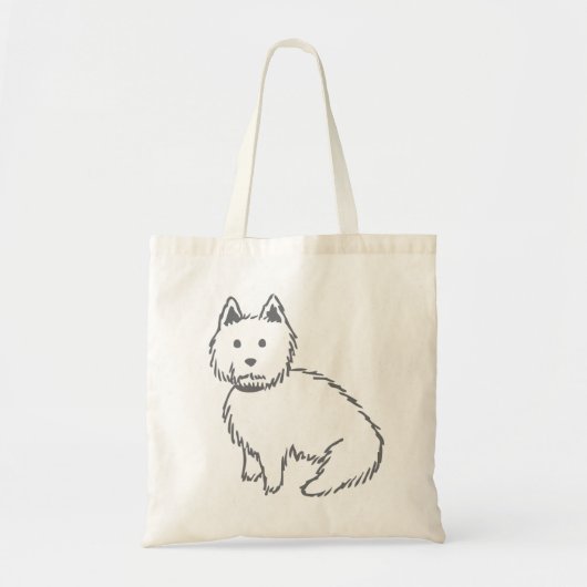 Westie-Canvas tas (Voorkant)