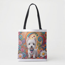 Westie Canvas tas